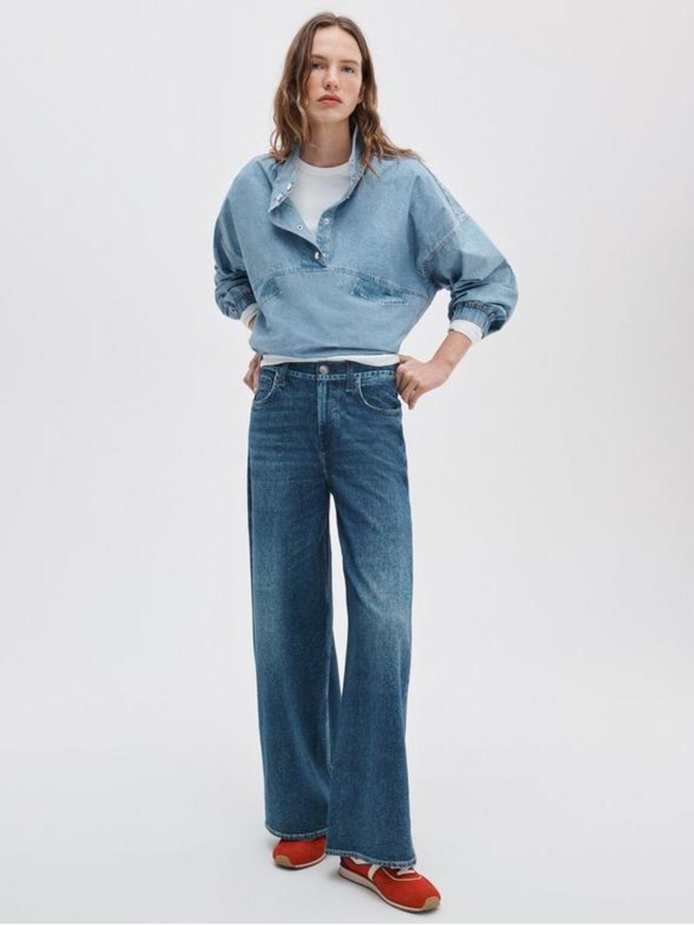 Rag & Bone Miramar Sofie Wide Leg Sweatpant Jeans Sz 23 Comfy Casual Denim Print